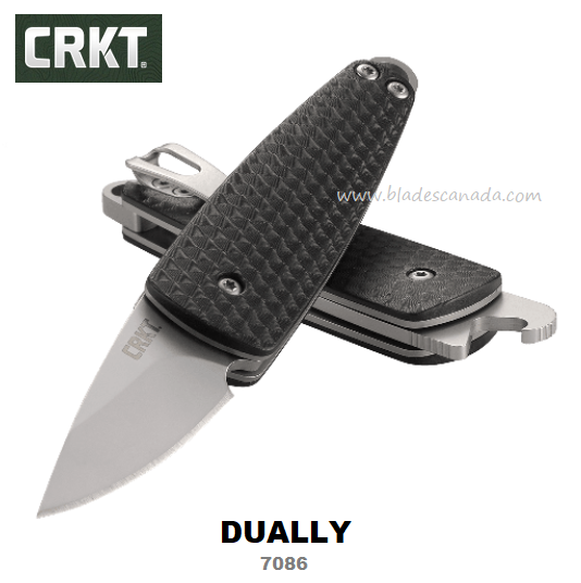 CRKT Dually Compact SlipJoint Folding Knife, GRN Black, CRKT7086 - Click Image to Close
